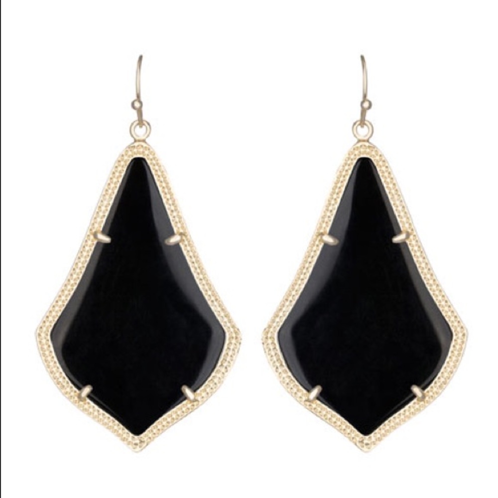Kendra Scott Black & Gold Alexandra Earrings